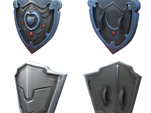 Shields Pack 2 Modelo 3D