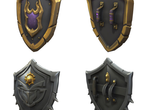 Shields Pack 2 Modelo 3D