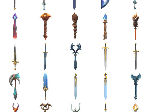 Pacchetto armi medievali 1 Modello 3D