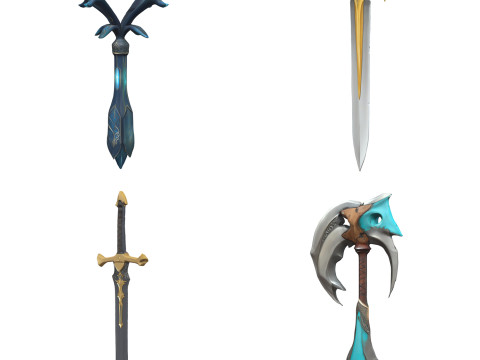 Medieval Weapons Pack 1 Modèle 3D