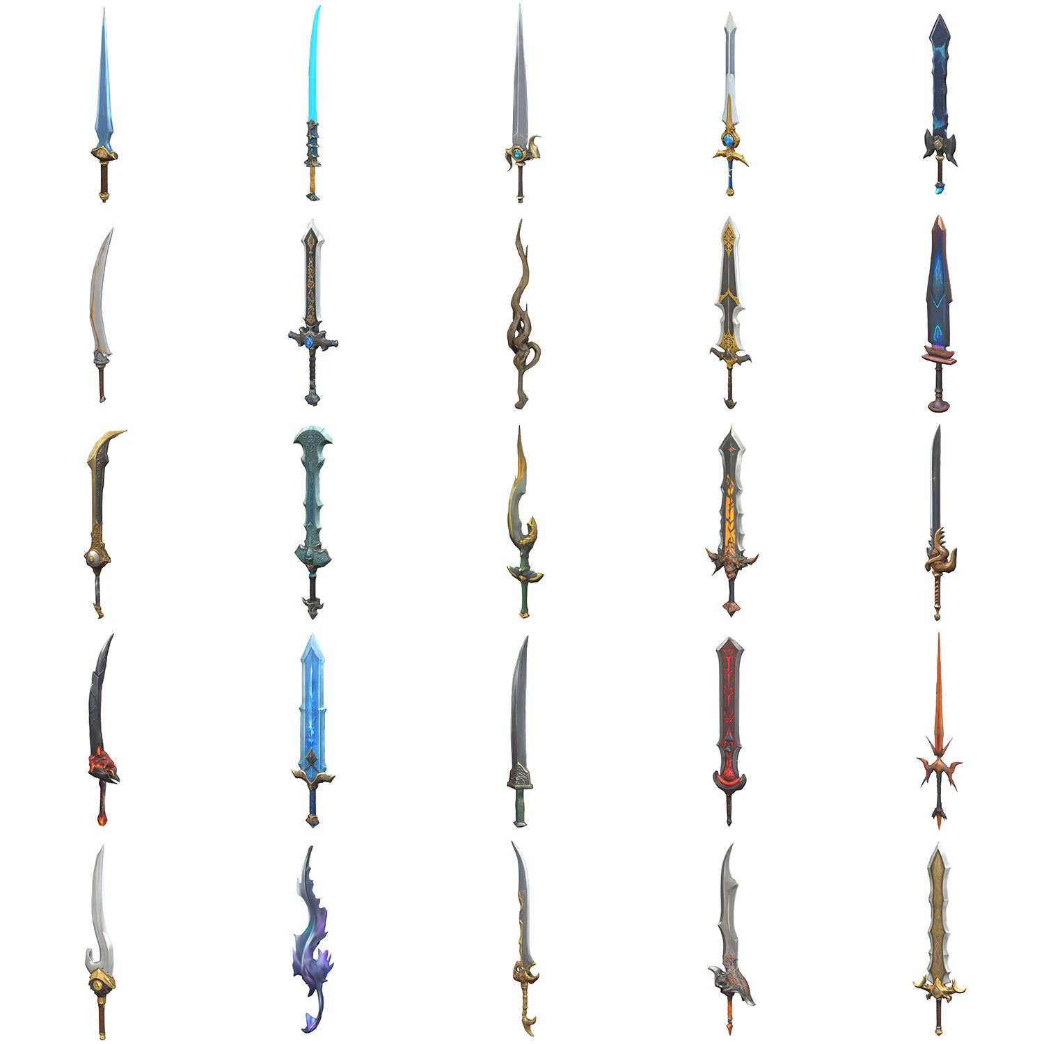 중세 무기 팩 2 3D 모델 .c4d .max .obj .3ds .fbx .stl .blend 