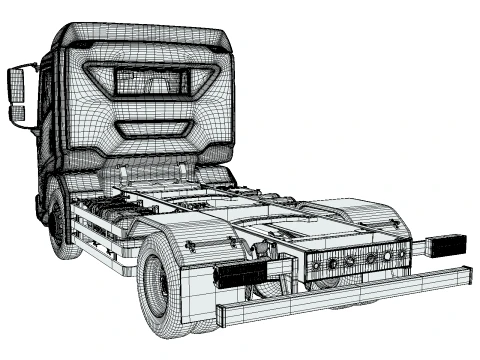 Rezoro3D Vanto Truck Short Chassis 3D Model