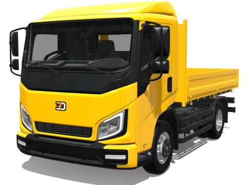 Rezoro3D Vanto Truck Short Flatbed 3D Model