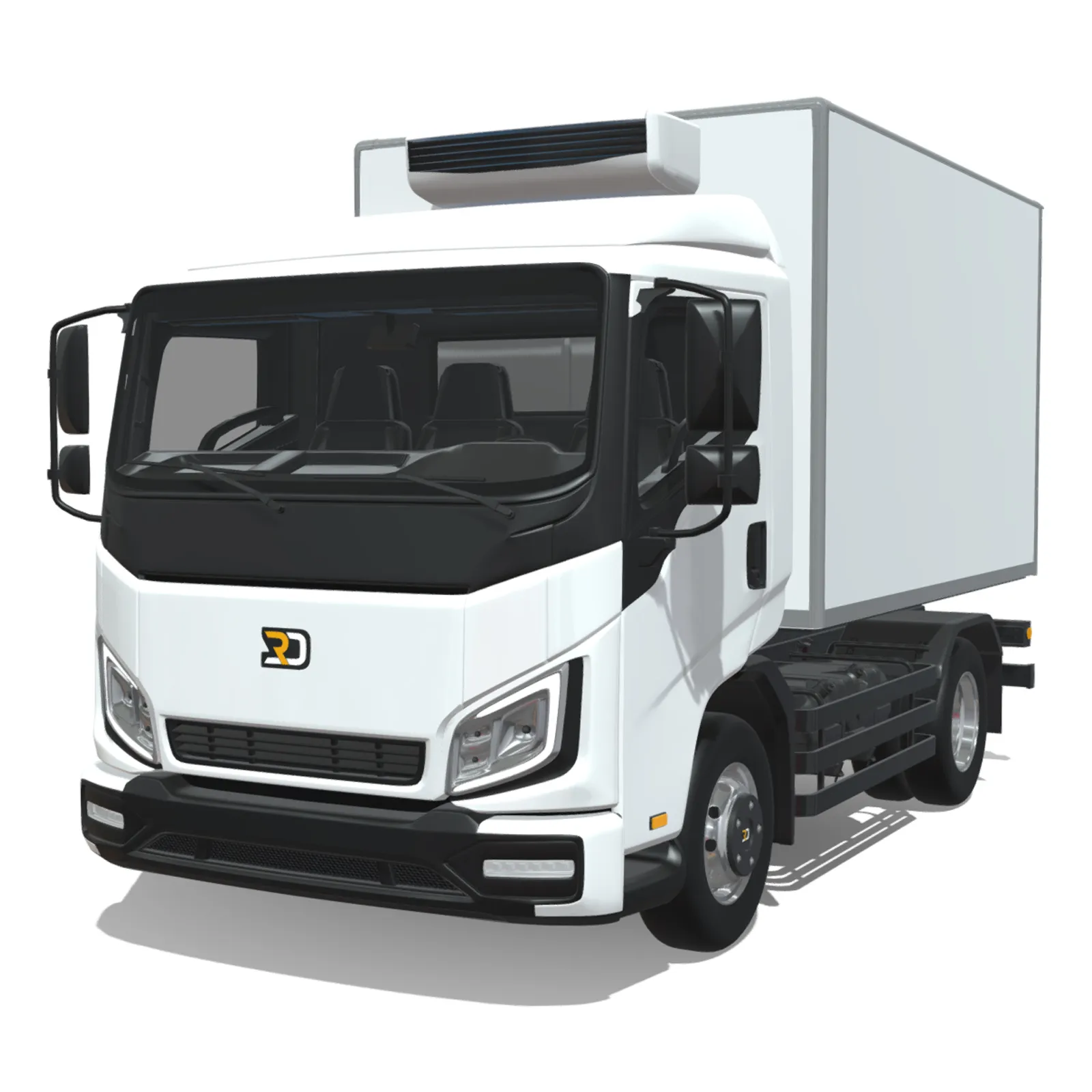Rezoro3D Vanto Truck Short Refrigerated 3D Model .c4d .max .obj .3ds .fbx .stl .blend 