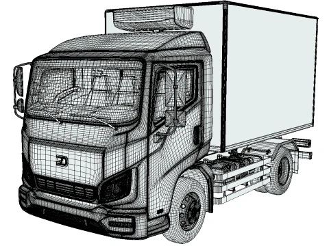 Rezoro3D Vanto Truck Short Refrigerated 3D Model