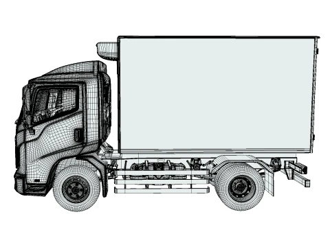 Rezoro3D Vanto Truck Short Refrigerated 3D Model