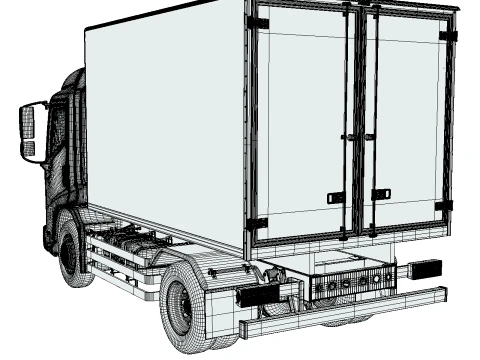 Rezoro3D Vanto Truck Short Refrigerated 3D Model