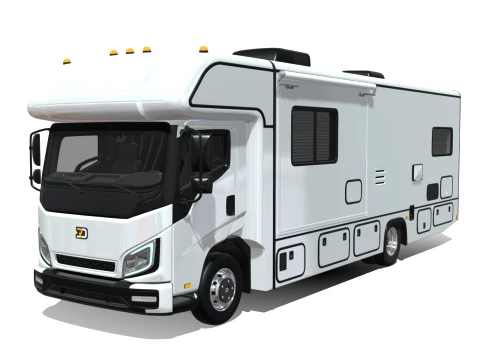 Rezoro3D eVanto EV Truck Long Motorhome 3D Model