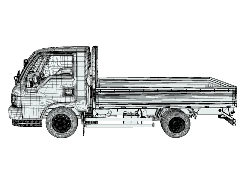 KIA Bongo 2001 Single Cab 3D Model
