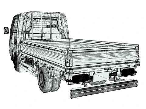 KIA Bongo 2001 Single Cab 3D Model