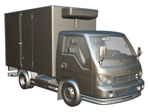 KIA Bongo 2001 Single Cab Refrigerated 3D Model