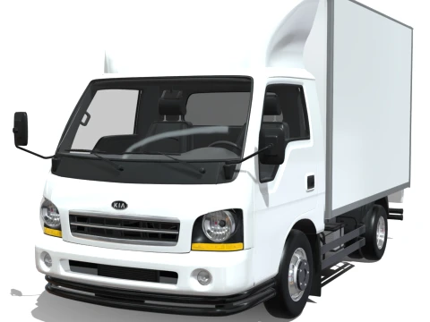 KIA Bongo 2001 Single Cab Cargo 3D Model