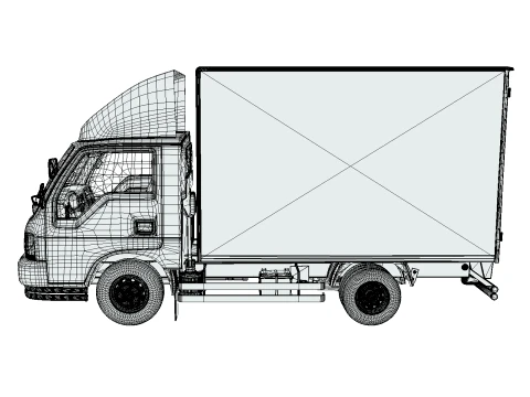 KIA Bongo 2001 Single Cab Cargo 3D Model