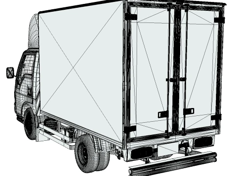 KIA Bongo 2001 Single Cab Cargo 3D Model