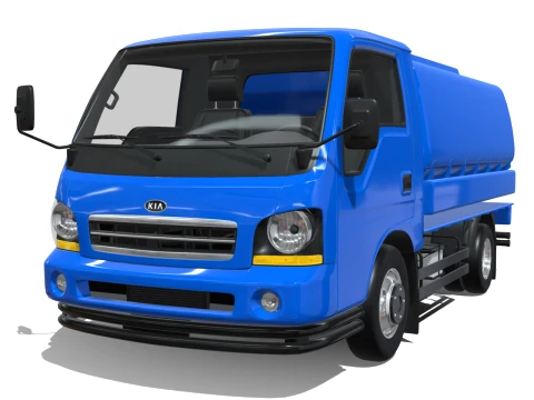 KIA Bongo 2001 Single Cab Tanker 3D Model