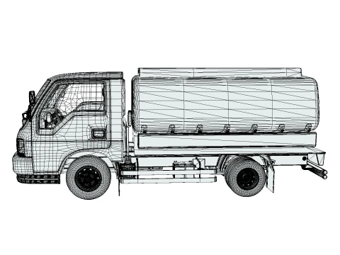 KIA Bongo 2001 Single Cab Tanker 3D Model