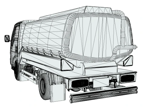 KIA Bongo 2001 Single Cab Tanker 3D Model