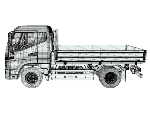 JAC Junling Short Flatbed 3D Model