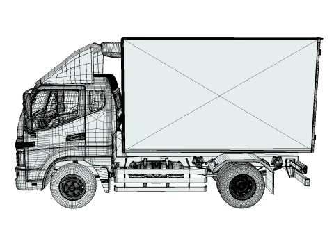 JAC Junling Short Refrigerated 3D Model