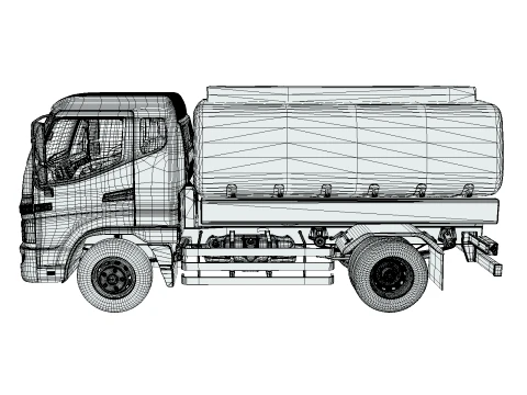 JAC Junling Short Tanker 3D Model