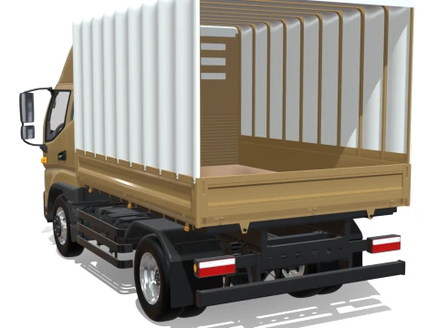 JAC Junling Short Canvas Flatbed 3D Model