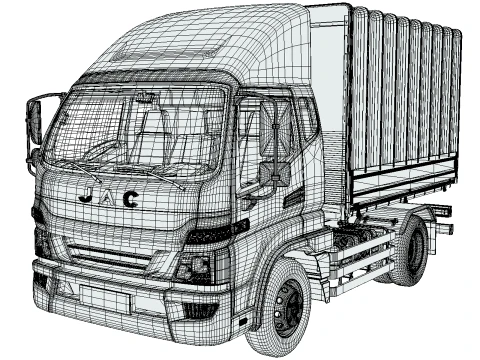 JAC Junling Short Canvas Flatbed 3D Model