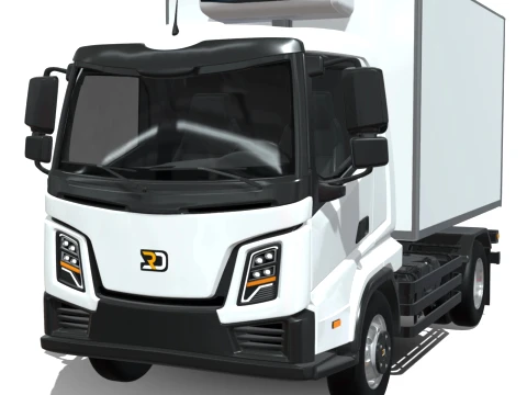 Rezoro3D Lento Truck Short Refrigerated 3Dモデル