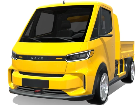 Rezoro3D Navo Compact Flatbed Electric Truck Modello 3D