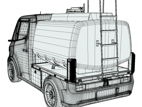 Rezoro3D Navo Compact Tanker Electric Truck 3D Model
