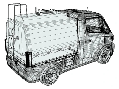 Rezoro3D Navo Compact Tanker Electric Truck 3D Model
