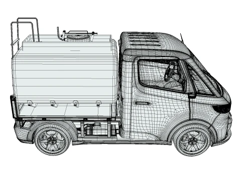 Rezoro3D Navo Compact Tanker Electric Truck 3D Model