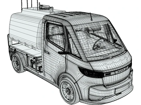 Rezoro3D Navo Compact Tanker Electric Truck 3D Model