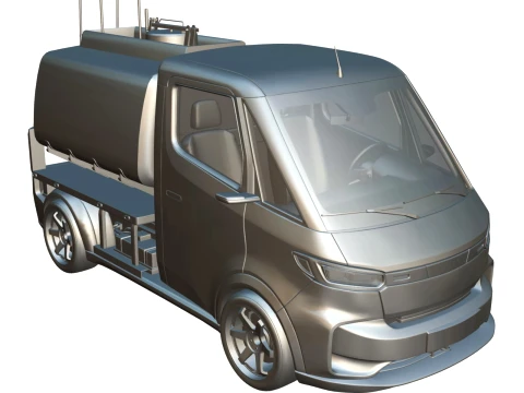 Rezoro3D Navo Compact Tanker Electric Truck 3D Model