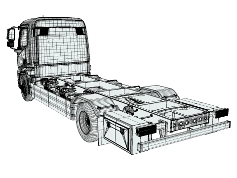 Rezoro3D eLento Truck Long Chassis 3D Model