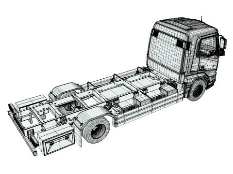 Rezoro3D eLento Truck Long Chassis 3D Model