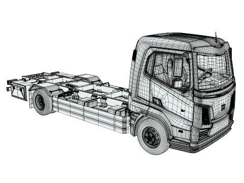 Rezoro3D eLento Truck Long Chassis 3D Model