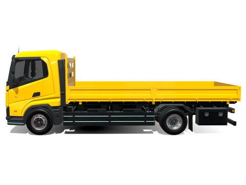 Rezoro3D eLento Truck Long Flatbed 3D Model