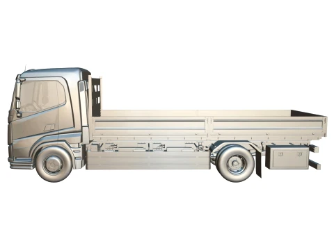 Rezoro3D eLento Truck Long Flatbed 3D Model