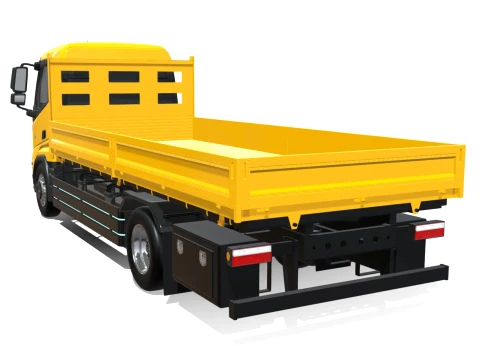 Rezoro3D eLento Truck Long Flatbed 3D Model