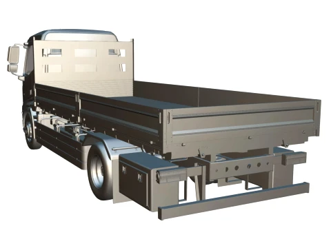Rezoro3D eLento Truck Long Flatbed 3D Model
