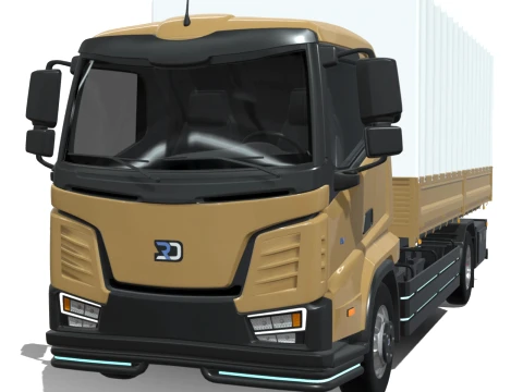 Rezoro3D eLento Vision 卡车长帆布平板车 3D 模型
