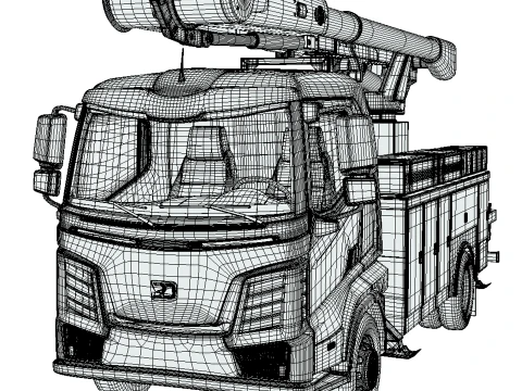Rezoro3D Lento Vision Bucket Truck Short Body 3D Model