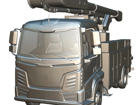 Rezoro3D Lento Vision Bucket Truck Short Body 3D Model