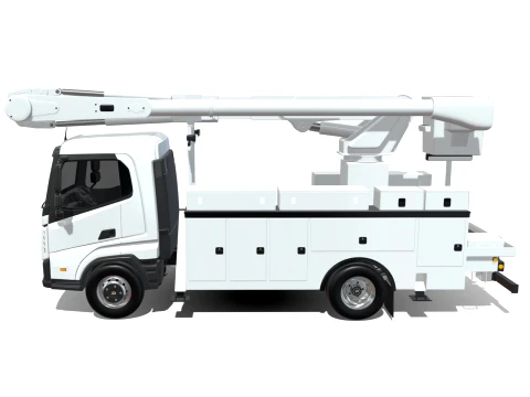 Rezoro3D Lento Vision Bucket Truck Short Body 3D Model