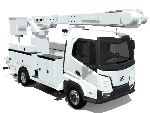 Rezoro3D Lento Vision Bucket Truck Short Body 3D Model