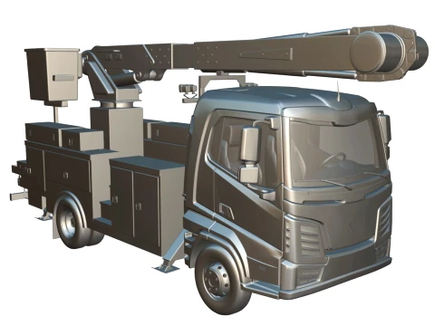 Rezoro3D Lento Vision Bucket Truck Short Body 3D Model