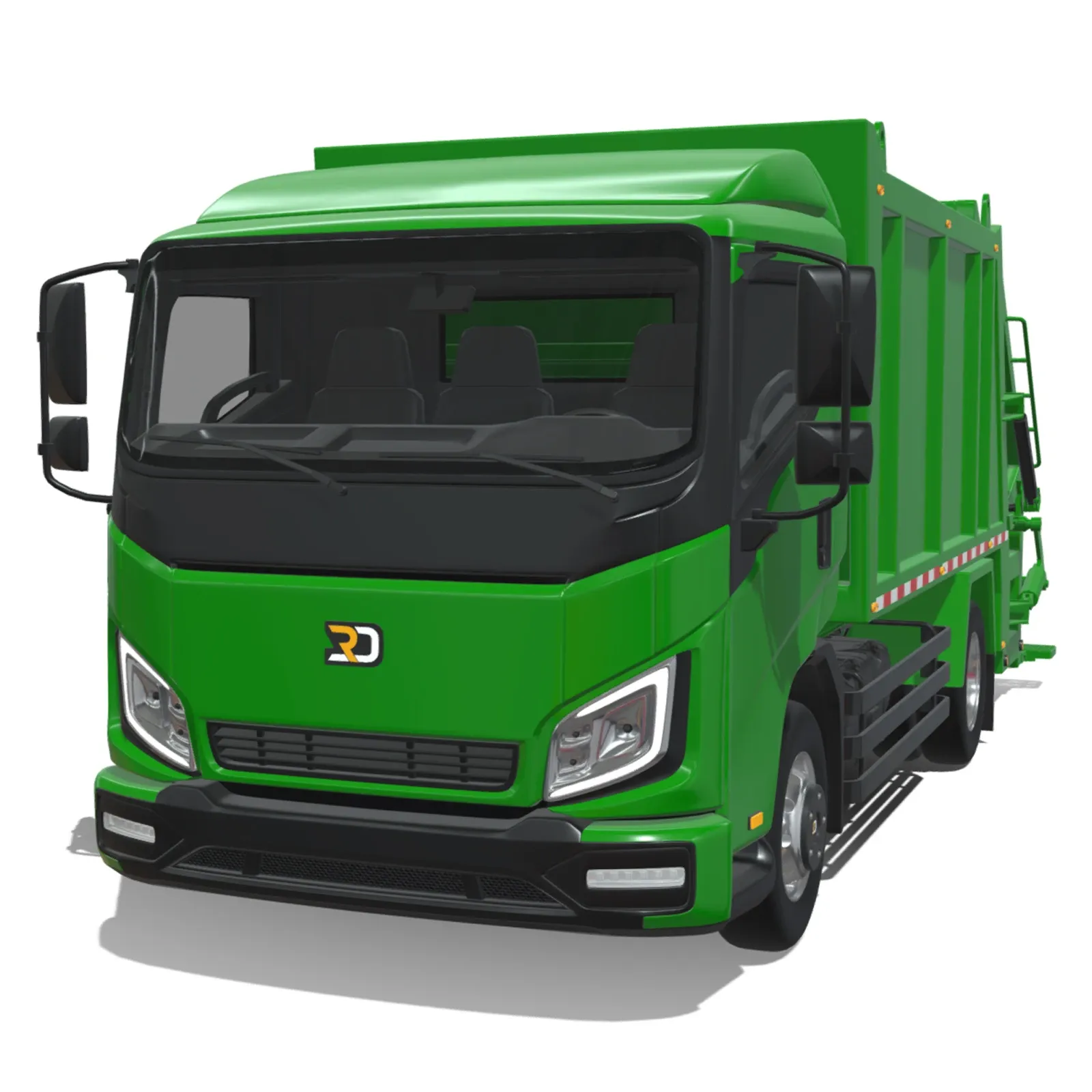 Rezoro3D Vanto Garbage Truck 3D Model .c4d .max .obj .3ds .fbx .stl .blend