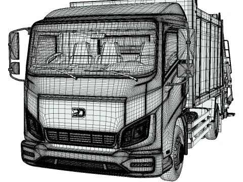 Rezoro3D Vanto Garbage Truck 3D Model