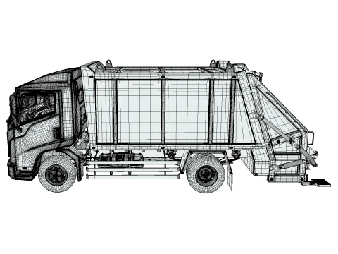 Rezoro3D Vanto Garbage Truck 3D Model