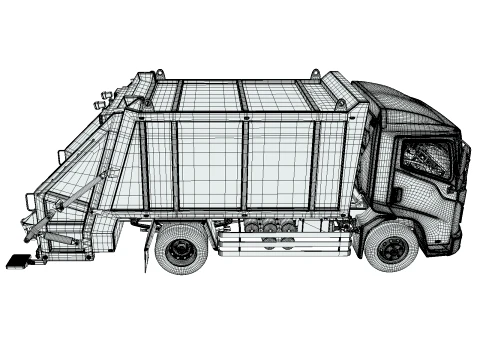 Rezoro3D Vanto Garbage Truck 3D Model